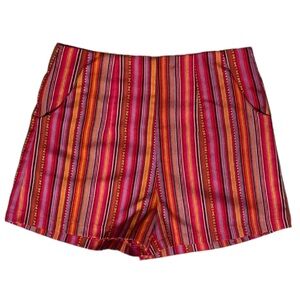 Colorful Striped High Waist Women's Shorts